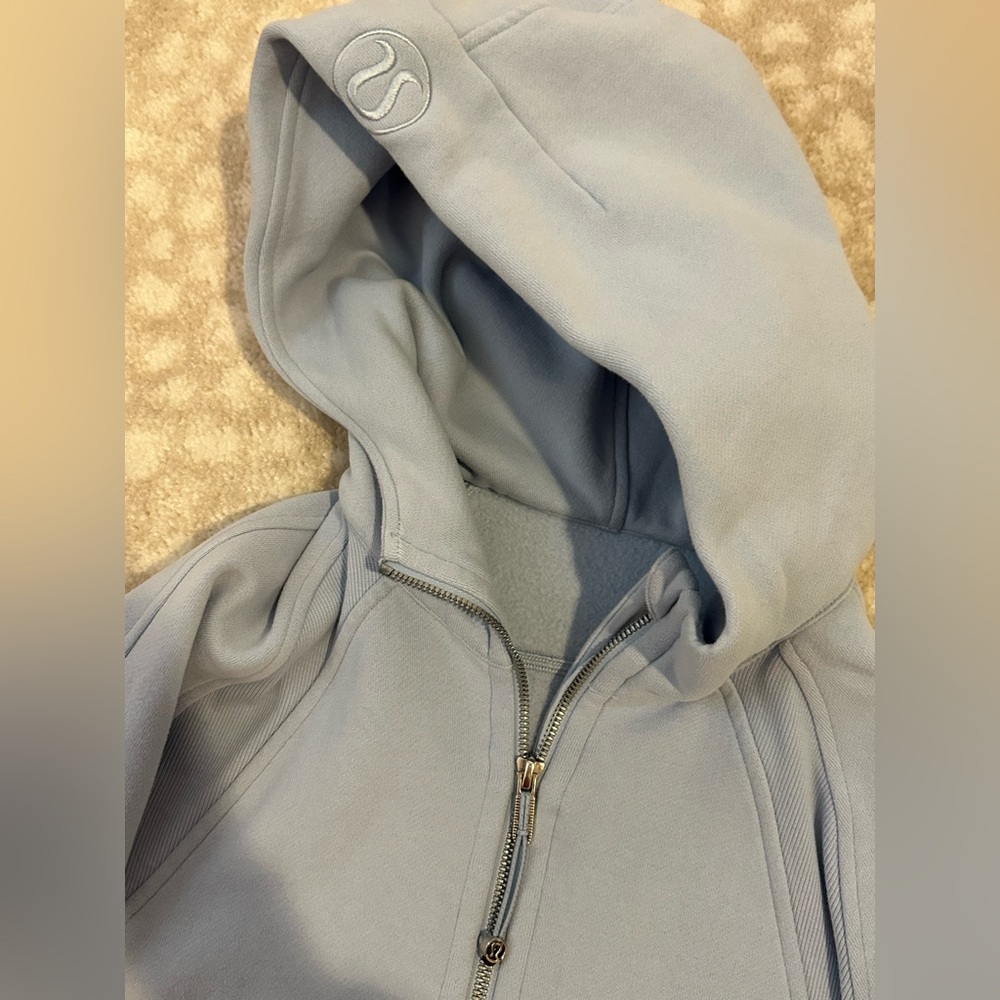 Lululemon Blue Linen Scuba Full Zip - Picture 3 of 5